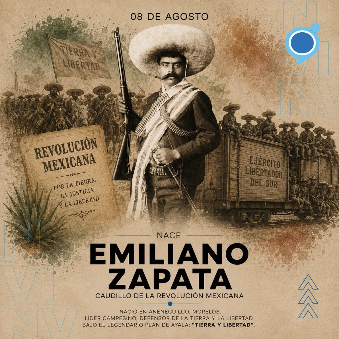 nvinoticiasoax's tweet photo. #Efemérides 🌾 "Tierra y Libertad" no fue solo un lema; fue una causa. El 8 de agosto de 1879 nació Emiliano Zapata, el rostro de la lucha campesina y uno de los mayores símbolos de la Revolución Mexicana. 🇲🇽
 Su legado sigue vivo. 

¿Qué representa Zapata para ti? https://t.co/8aqR52nAxJ