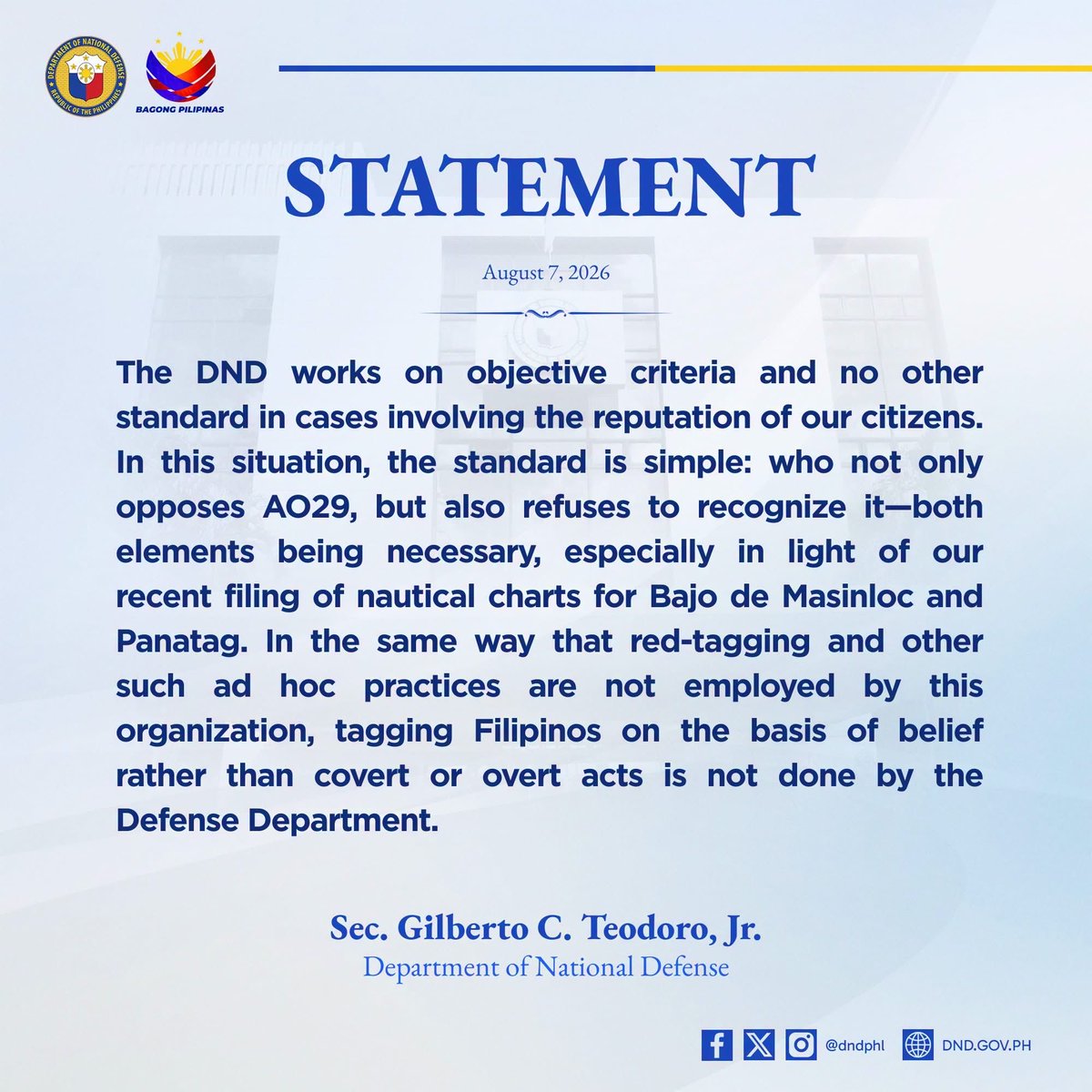 dndphl's tweet photo. READ | 𝗦𝘁𝗮𝘁𝗲𝗺𝗲𝗻𝘁

#DNDPHL #DiKaPasisiil #BagongPilipinas https://t.co/dxo8o6if8x