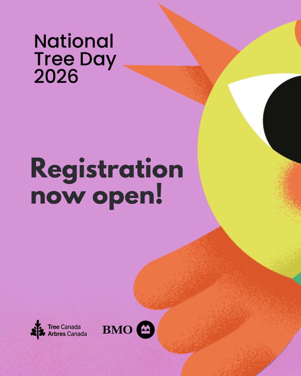 TreeCanada's tweet photo. Registration is open for Tree Canada’s free National Tree Day events! 🌳 Join us Sept. 23–27 to plant trees, care for green spaces and support healthier communities. Find an event and reserve your spot: https://t.co/2yHWhqLeZv Thanks to presenting sponsor @BMO . https://t.co/60DL6dUFHq