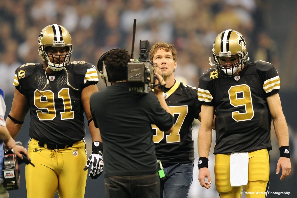 ParkerWaters's tweet photo. As I look back on my coverage of Drew Brees in advance of his NFL Pro Football Hall of Fame induction, this stands out as one of the most emotional and memorable moments. On September 25, 2011, before the Saints took on the Texans, the front-page story of the Times-Picayune broke the devastating news that former Saints player Steve Gleason had been diagnosed with ALS. Gleason served as an honorary game captain that day alongside Drew Brees and Will Smith—who was tragically killed less than five years later. Life is incredibly precious.