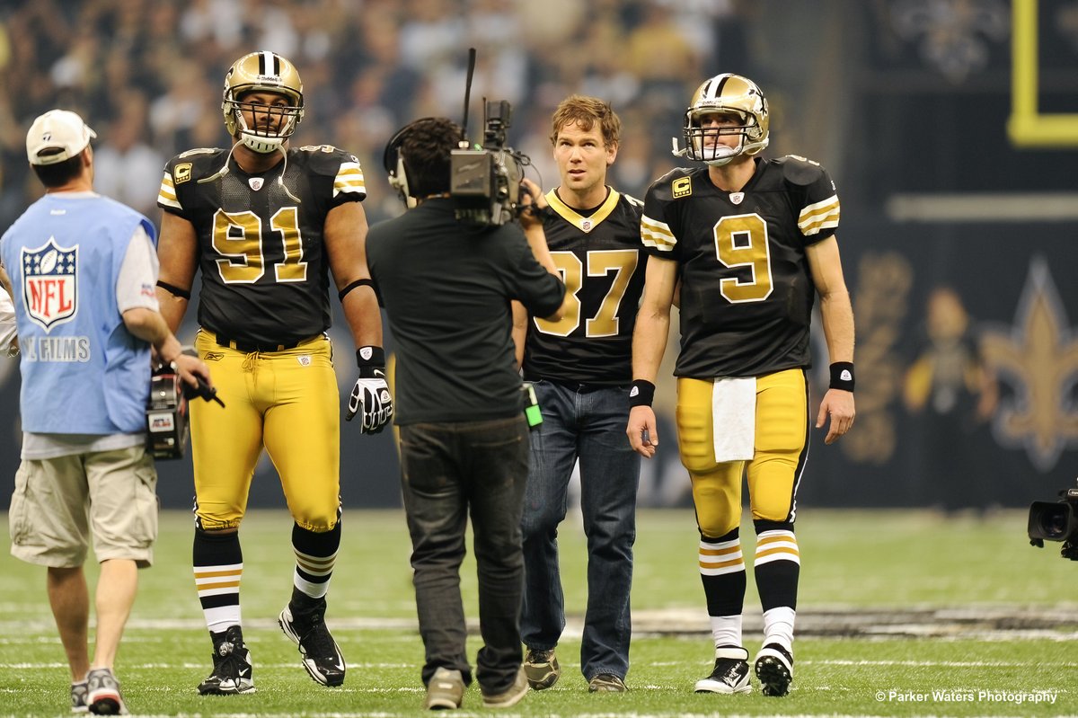 ParkerWaters's tweet photo. As I look back on my coverage of Drew Brees in advance of his NFL Pro Football Hall of Fame induction, this stands out as one of the most emotional and memorable moments. On September 25, 2011, before the Saints took on the Texans, the front-page story of the Times-Picayune broke the devastating news that former Saints player Steve Gleason had been diagnosed with ALS. Gleason served as an honorary game captain that day alongside Drew Brees and Will Smith—who was tragically killed less than five years later. Life is incredibly precious.