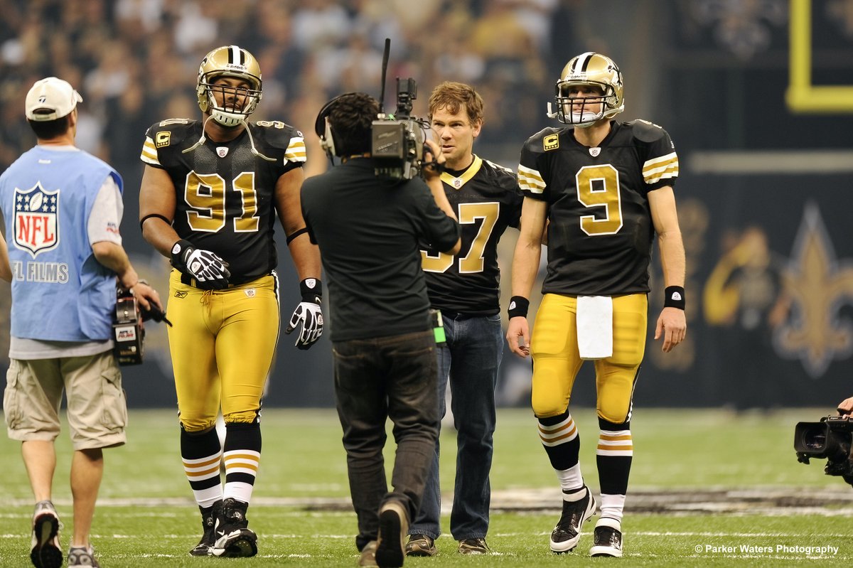 ParkerWaters's tweet photo. As I look back on my coverage of Drew Brees in advance of his NFL Pro Football Hall of Fame induction, this stands out as one of the most emotional and memorable moments. On September 25, 2011, before the Saints took on the Texans, the front-page story of the Times-Picayune broke the devastating news that former Saints player Steve Gleason had been diagnosed with ALS. Gleason served as an honorary game captain that day alongside Drew Brees and Will Smith—who was tragically killed less than five years later. Life is incredibly precious.