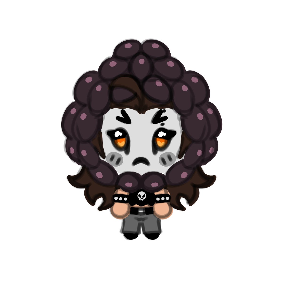 pinkmoon_art's tweet photo. Ok how do we feel about these being add ons for petition goals for the gothbae plushie? Chiikawa gothbae would be a sticker and blackberry gothbae would be an acrylic charm,, https://t.co/aaqCZ6EoL6