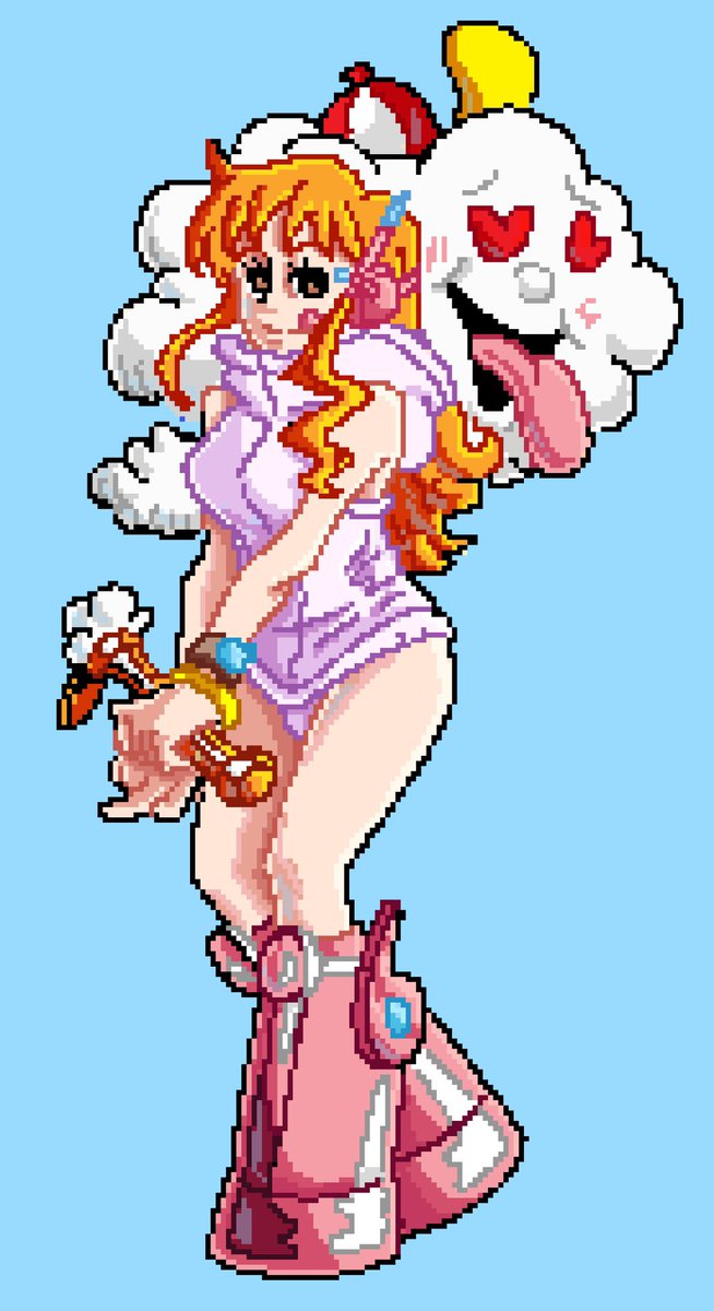 Oniart333's tweet photo. Nami and Zeus! (But pixelated)
#nami #ONEPIECE〜 https://t.co/hKmQ0PCSwV