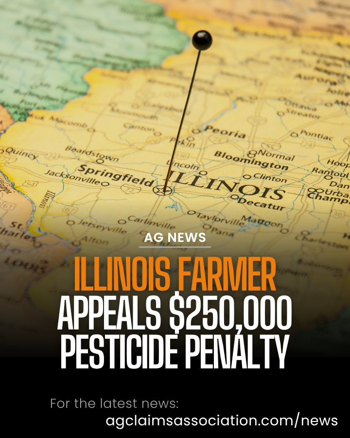 Ag_Claims_Assoc's tweet photo. An Illinois farmer is appealing a proposed $250,000 pesticide penalty after an application near a school led to a human-exposure investigation involving approximately 200 people.

According to Farm Progress, the April application involved metribuzin and trifluralin. Wind gusts reportedly reached up to 19 mph, exceeding the listed application conditions for the products involved.

Illinois Department of Agriculture investigators arrived the following day, interviewed witnesses, and collected items from the school property for testing. Of the 14 items tested, 12 reportedly contained metribuzin, trifluralin, or both.

Under Illinois law, pesticide use inconsistent with the label that results in human exposure involving five or more people may carry a penalty of $1,250 per person. With approximately 200 people present, the proposed penalty reached $250,000.

The farmer has requested an administrative hearing, so the penalty is not final.

For agricultural claims professionals, this case shows how quickly a pesticide matter can move beyond crop or property damage. Product labels, application records, weather data, witness statements, reported symptoms, physical samples, and regulatory records may all become critical to determining what occurred and the full scope of the loss.

Read the full ACA article:
https://t.co/sUMgpgHQIB

#AgriculturalInsurance #AgClaims #PesticideClaims #CropLiability #Agribusiness #AgNews #Pesticide #AgClaimsAssociation