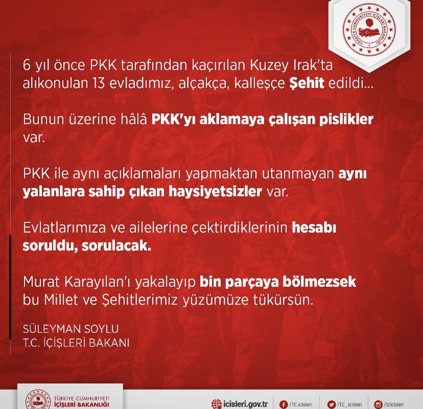evrenugurr's tweet photo. @suleymansoylu Şehitlerin ahı üstünde olsun. https://t.co/PyFxgDTdZP