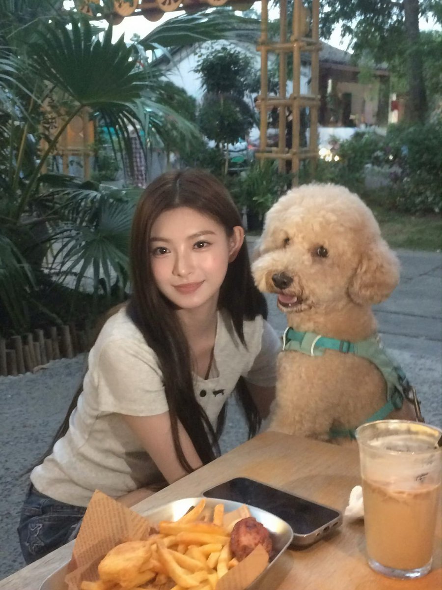 yirenwa's tweet photo. @mawbelz Coba tebak siapa yg posenya lebih sadar kamera? Padahal aku yg mau foto, tapi si fluffy ini malah pasang senyum paling manis langsung ke kamera! Kayaknya dia tau kalo dia imut banget dgn harness hijaunya. Senang bisa menghirup udara segar sambil ditemani kopi &amp; camilan https://t.co/2SHQYYqsMe
