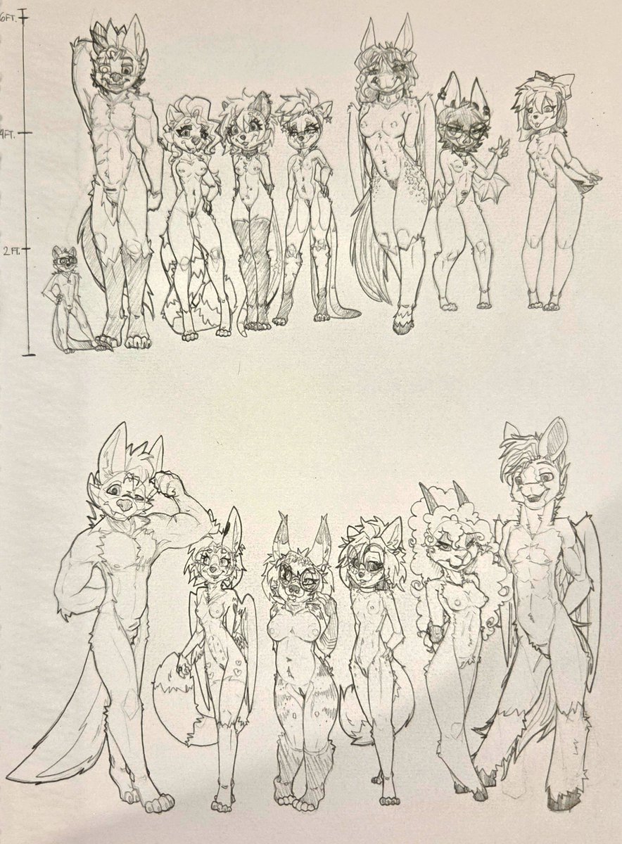 CloversDen's tweet photo. "Squad up"
~Featuring the moots in my life~
#traditionalart #furry #pinup #dailydoodles https://t.co/p7q6YIjidp