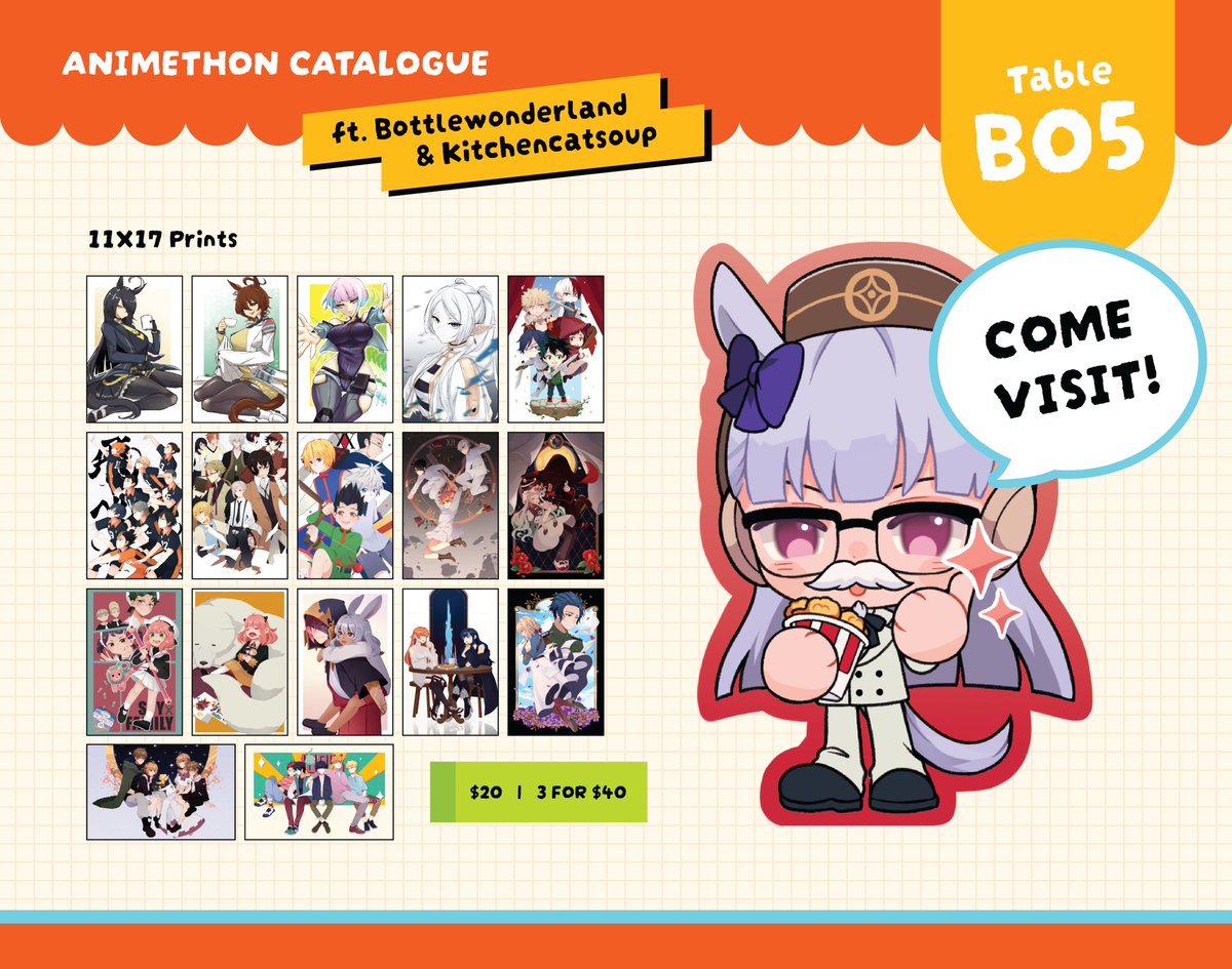 bottlethu's tweet photo. Will be at Animethon with @KitchenCatSoup this year! Yippie!!!! 
#Animethon2026 https://t.co/kPOc5SN2xt