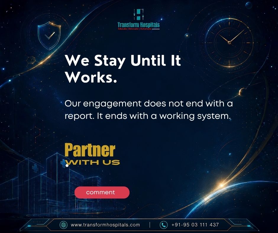 Transform_Hosp's tweet photo. Reports create awareness. Systems create results.
Real hospital transformation begins with implementation.

📞 +91 99624 16077 | +91 75075 05318

#TransformHospitals #HospitalTransformation #OperationalExcellence #TheCLOCKStrategy https://t.co/Hqq3sBHMKC