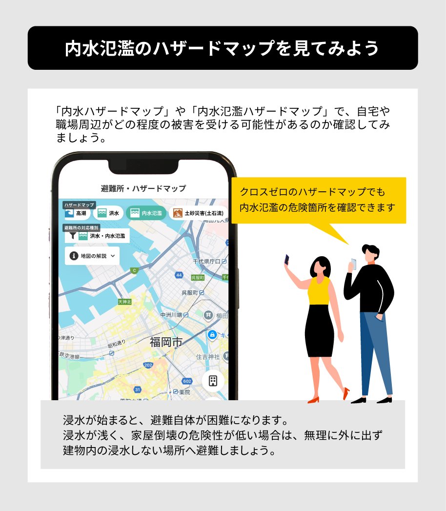 xzero_kentem's tweet photo. 7月下旬に新潟県で発生した大雨では、道路の冠水や浸水被害が発生しました。こうした被害の一因となるのが内水氾濫。大雨で排水が追いつかず、水路や下水道から水があふれる現象です🌧️ 近くに川が無くても発生します。ハザードマップを確認してみてくださいね🏠 #防災