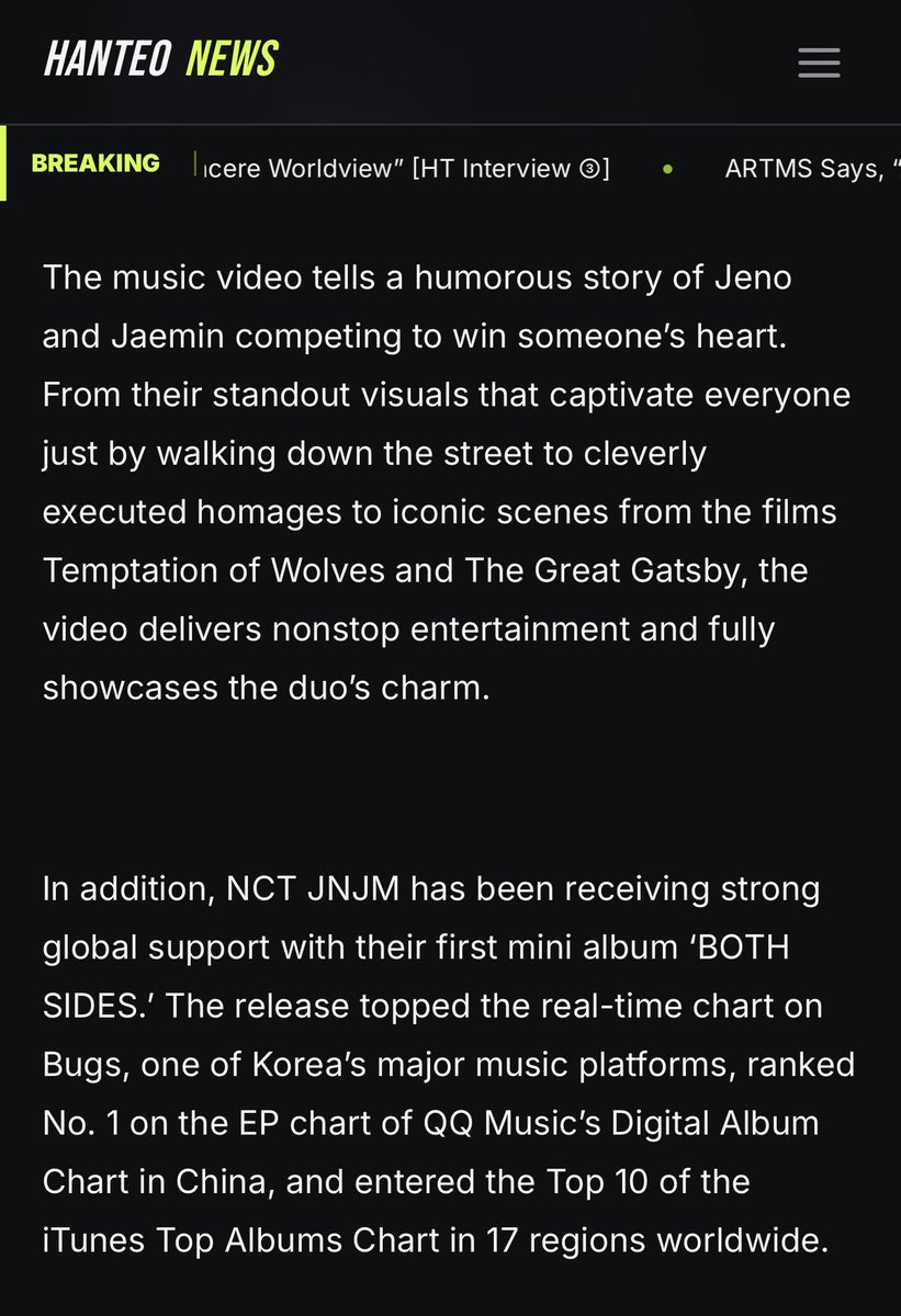 jeuniverse__'s tweet photo. A successful unit debut… #NCTJNJM proves their powerful synergy with ‘BOTH SIDES’ https://t.co/2Sfk7sem0O
