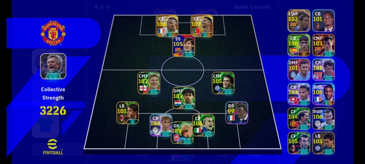 basrani_yogesh's tweet photo. @RupamHalder278 @Emmyeafc Well this is mine I copied it from football champion rentao formation no individual instructions you can give it a try it works for long ball counter too https://t.co/Y1rq3RM5wa
