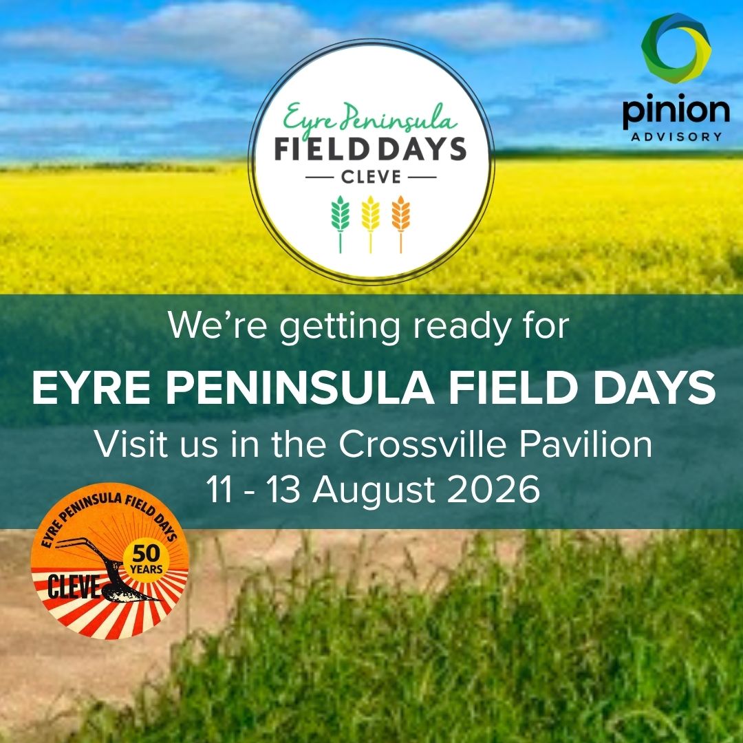 PinionAdvisory's tweet photo. We're looking forward to returning to the @EPFieldDays in Cleve next week.

Visit the Pinion Advisory team in the Crossville Pavilion to meet your local consultants, connect with our team and learn more about how we support agricultural businesses and regional communities. https://t.co/CufUNQeeyV