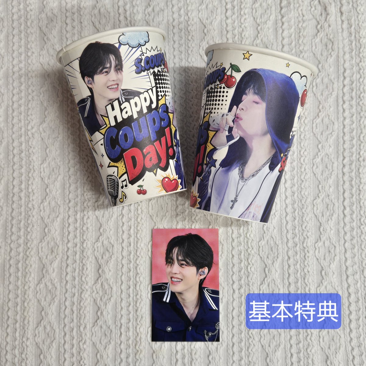 Ing_Cafe's tweet photo. 本日より @couppiness 様主催
SEVENTEEN エスクプスさんお誕生日イベントを開催致します✨
店頭で大型バナーがお出迎え🎶
素敵な写真も飾ってあります！

当店と主催者様の@をつけて認証写真をポストして下さった方から1名様に大型バナープレゼント🎁

CARATの皆様のご来店お待ちしております💎🩵

#エスクプス #SCOUPS
#SEVENTEEN #セブチ
#センイルイベント