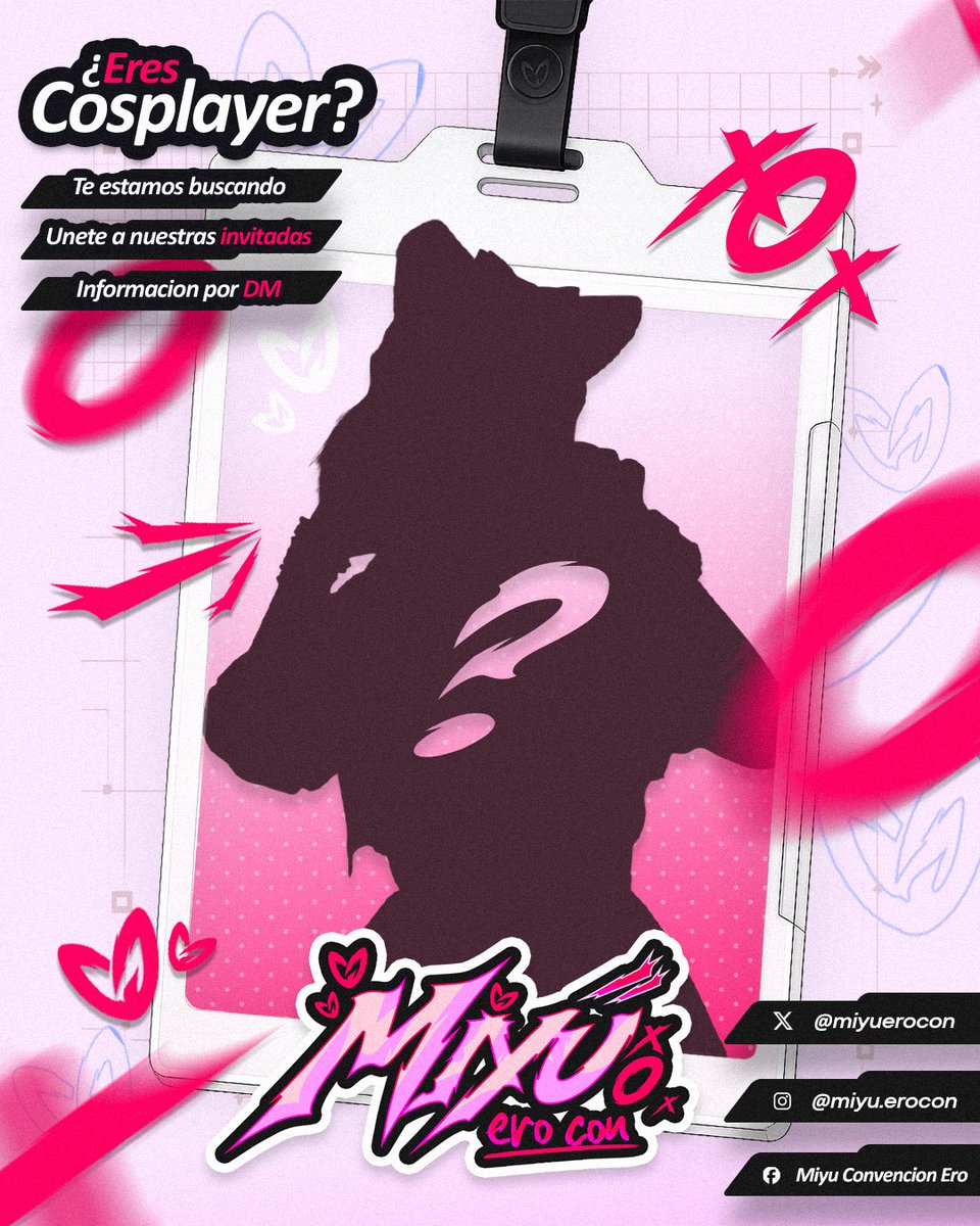 miyuerocon's tweet photo. 💗

Estamos buscando cosplayers que quieran formar parte de la primera edición de MIYU ERO CON.

Si tu cosplay roba miradas y quieres llevar tu contenido a un escenario para enseñar un poquito más  👀🔥
Queremos conocerte.

Mándanos DM y se la próxima invitada 💋

#miyuerocon https://t.co/yRmWA1qw6c