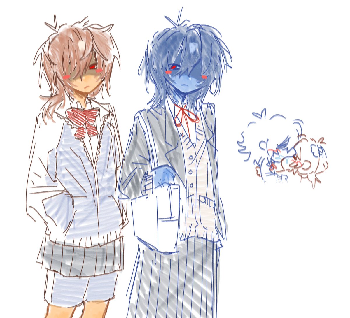 notcutenolife's tweet photo. Wanted to draw them both
I'm a big fan of JK uniforms, too...
#kriscest #DELTARUNE https://t.co/EYv7wyzA0u