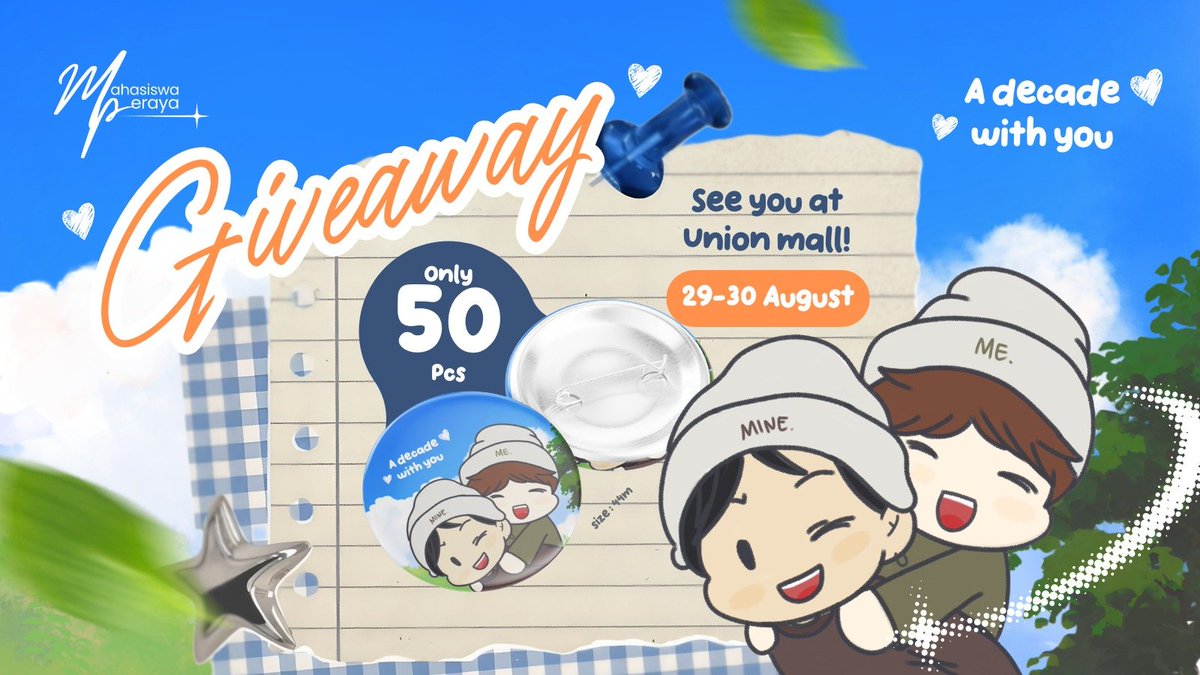 MahasiswaPeraya's tweet photo. ⋆˚  giveaway #Sotus10thYearConcert  ꩜.ᐟ 

📍 union mall
📅 29 — 30 august '26

see you~! 𖹭 https://t.co/t0WX9uzTfK