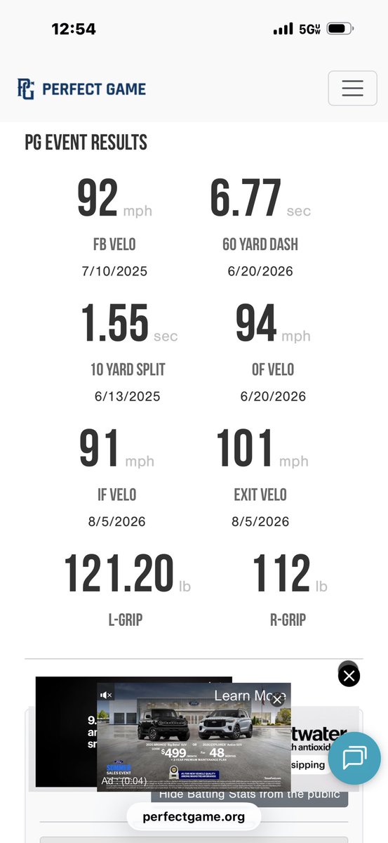 Billycole2010's tweet photo. Achieved a new PR this week increasing my exit velo and IF velo at the @PGShowcases  Underclassman All American during the workout on Thursday! Was able to put in some work at 3B during the exhibition games today although my results at the plate were less than desired, I am looking forward to the exhibition games tomorrow starting at 9:15am followed by a game at 10:30am. 

@Heinz_87 @CoachMegahee @RD_Spiehs @br41bennett @CoachJordan2 @tomball_bsball @PG_Scouting @Texas_PG @PG_Uncommitted