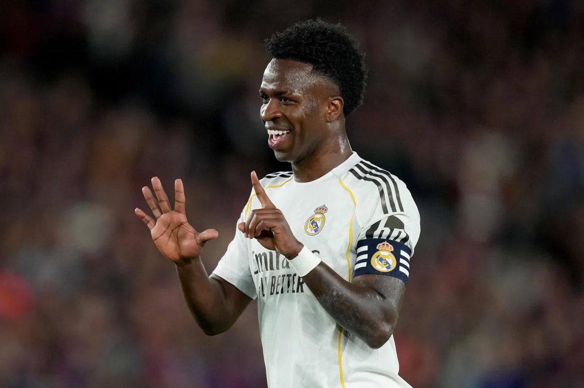 reportsbyGCS's tweet photo. HERE TO STAY. 
Vinícius Júnior has officially signed a new six-year contract extension with Real Madrid! 👑
The future is bright, and the magic continues at the Bernabéu. 
#ViniJr #RealMadrid #HalaMadrid #HastaElFinal https://t.co/1YIQ3eydUr