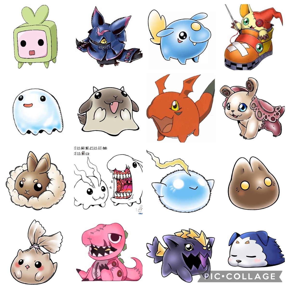 SilkySpots's tweet photo. If you’re a #Vtuber and looking for #Mascot ideas may I recommend looking at baby #digimon! They have simple shapes but show so much personality! https://t.co/uUtVQQ9Le0