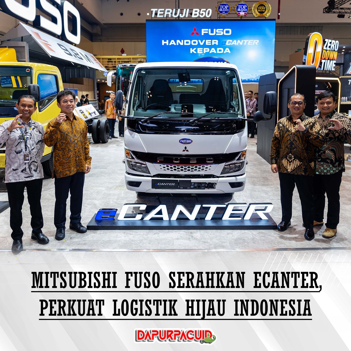 Dapurpacu_id's tweet photo. Mitsubishi Fuso resmi menyerahkan Fuso eCanter kepada PT Fastana Logistik Indonesia (FLI) di GIIAS 2026 sebagai wujud komitmen menghadirkan solusi transportasi rendah emisi di Indonesia.
#mitsubishifuso #fusoecanter #ecanter #giias2026 #greenlogistics #electrictruck https://t.co/da3ejW2zy9