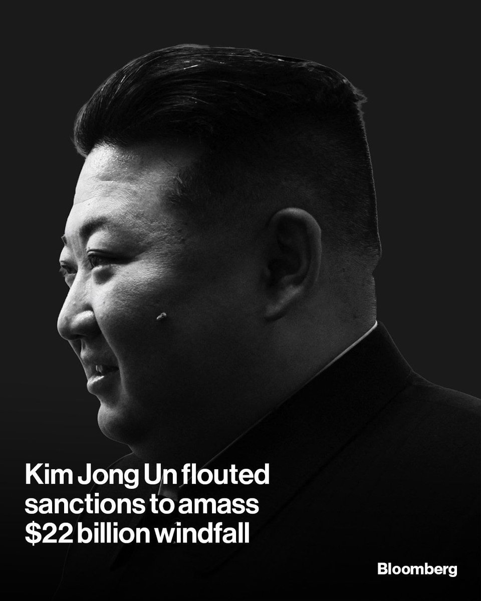 business's tweet photo. Trade records and satellite photos show how North Korea’s dictator Kim Jong Un has quietly amassed a $22 billion windfall, defying global sanctions to fortify his regime and nuclear arsenal. Read The Big Take: https://t.co/PA2jDcTrK0

📷️: Gavriil GRIGOROV/POOL/AFP via Getty Images