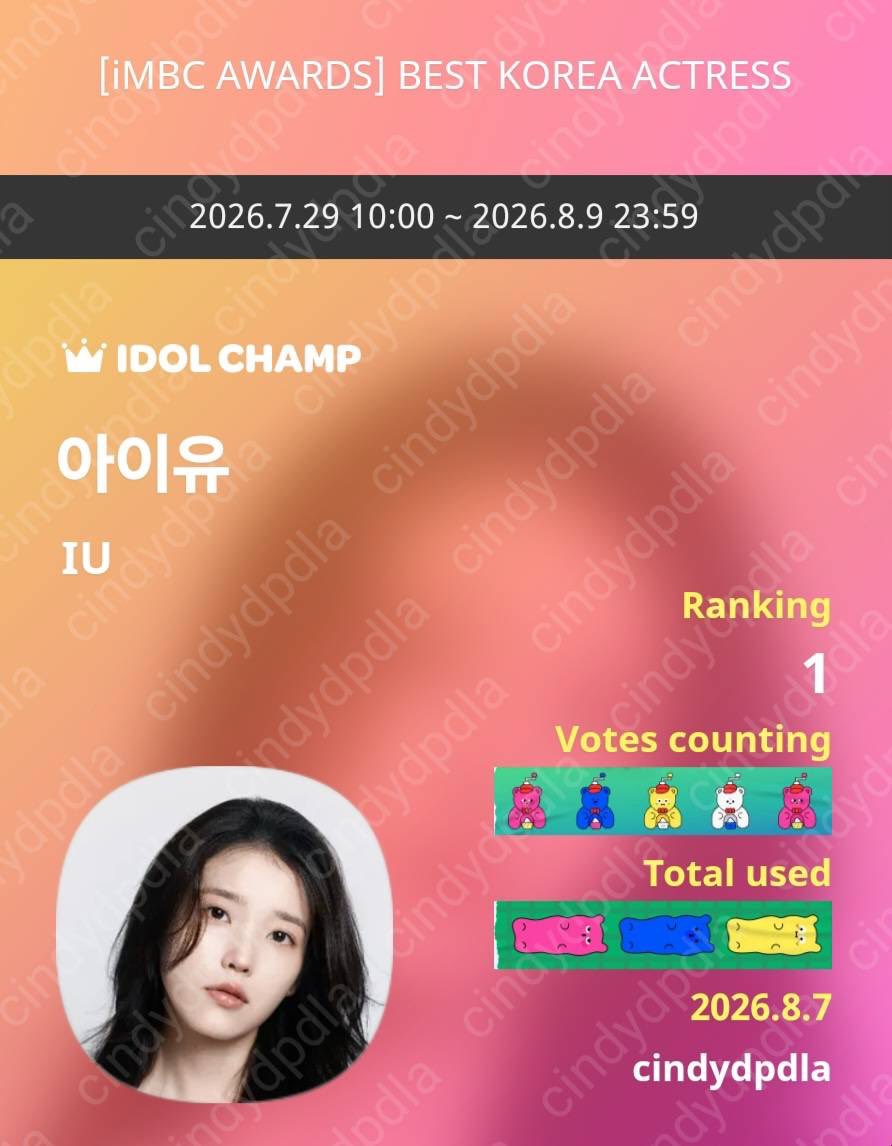 cindydpdla's tweet photo. 8/07 keep voting uaena !!
#UAENA_VOTE #AAAawards #imbcawards
#my1pick #idolchamp #celebchamp
#IU #아이유 https://t.co/Ju7fZ7N35G