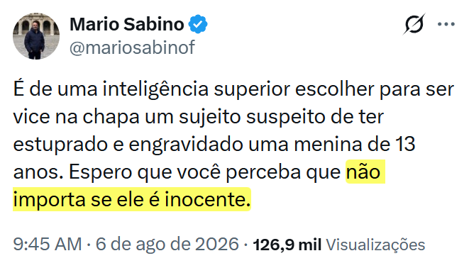 kimpaim's tweet photo. E se enfiarem o Mario Sabino na cadeia e jogar a chave fora?

Não importa se ele é inocente. https://t.co/ipbSb0jfZa