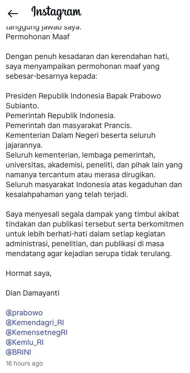 dwioktariyadi's tweet photo. Nah betulkan ternyata, pengajuan nobel 2026 terkait MBG yang mencatut nama Presiden Prabowo, Presiden Prancis serta sejumlah Kementrian/Lembaga adalah inisiatif pribadi dan tidak ada kaitannya dengan Pemerintah sama sekali.

Detailnya simak di sini.
https://t.co/PgpetNaBLq https://t.co/LPGq0Yx9lg