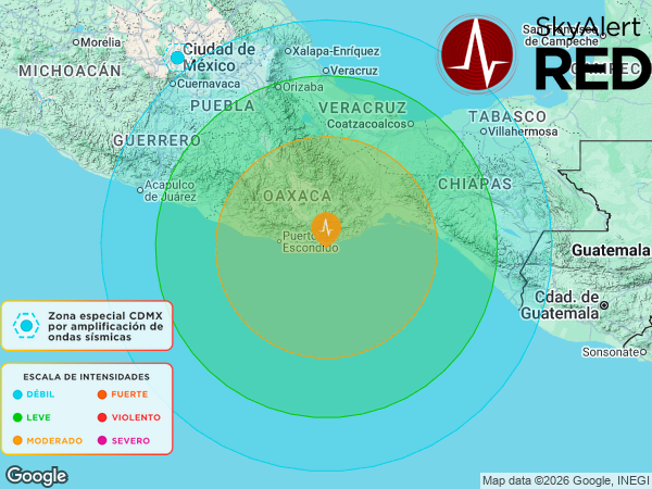 SkyAlertMx's tweet photo. #SismoFinalizado
  Intensidad 🟡“MODERADO”🟡 en #Huatulco, Oax.
  Recibiste la #AlertaSísmica si estás dentro de los radios de alertamiento.
  Descarga #SkyAlert: https://t.co/utcJz1LFMg
  18:06:24 - 06/08/2026 https://t.co/cyzFnVx46W