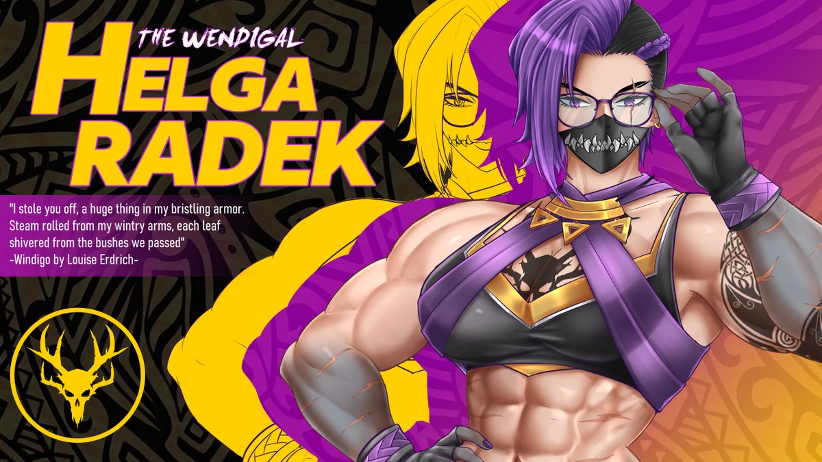 rewoqs's tweet photo. Helga Radek, the Wendigal
a commission for 
@WendigalVT 💪

#Commission #commissionopen #ArtistOnTwitter #digitart #wrestling https://t.co/6LUbLYgsDm