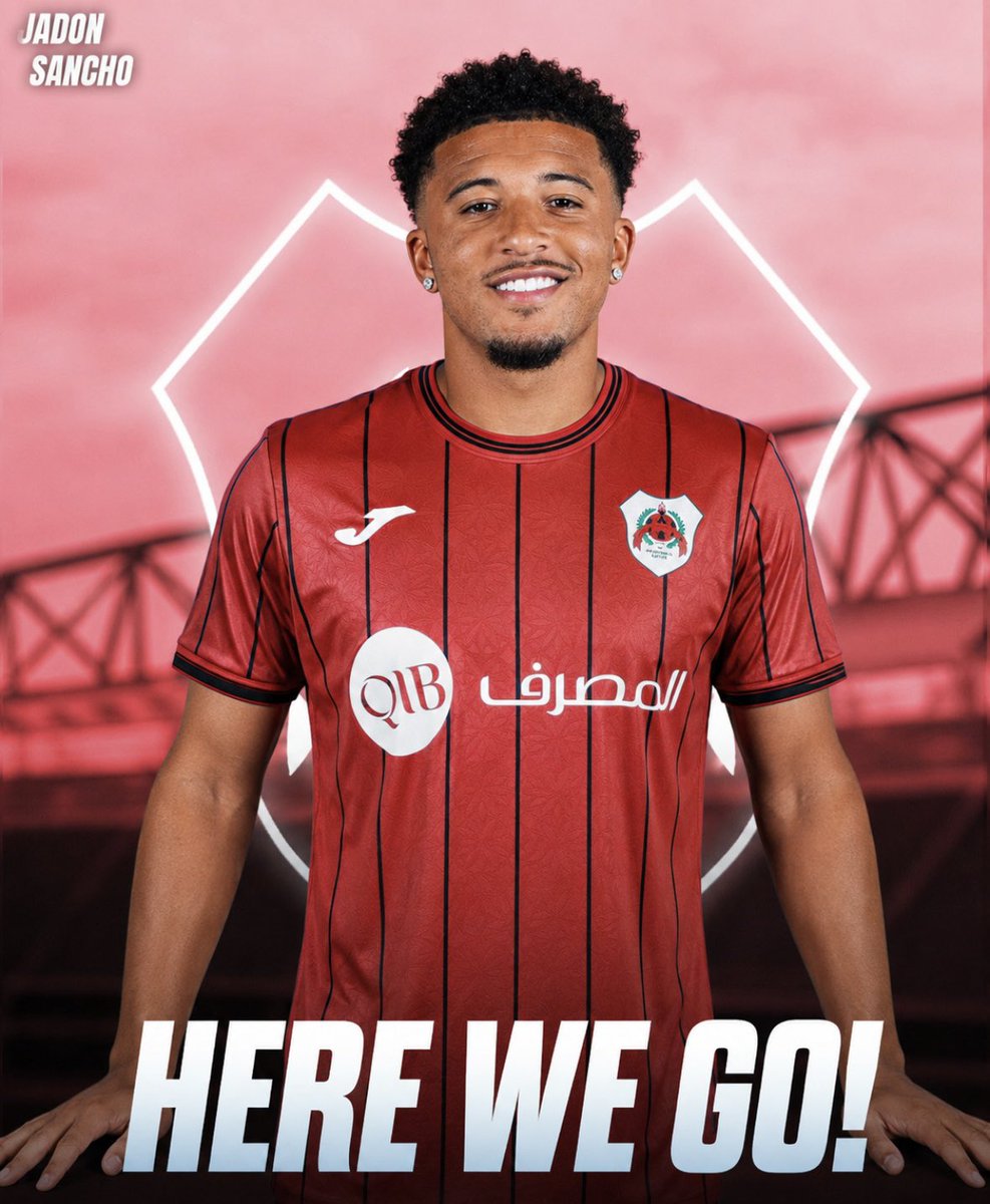 fabrizioromnono's tweet photo. 🚨🇶🇦 Al-Rayyan agree deal to sign Jadon sancho from man united , here we go!

Permanent move as sancho contract has been terminated, ready for new chapter in Qatar. https://t.co/GFSh6ehJx7