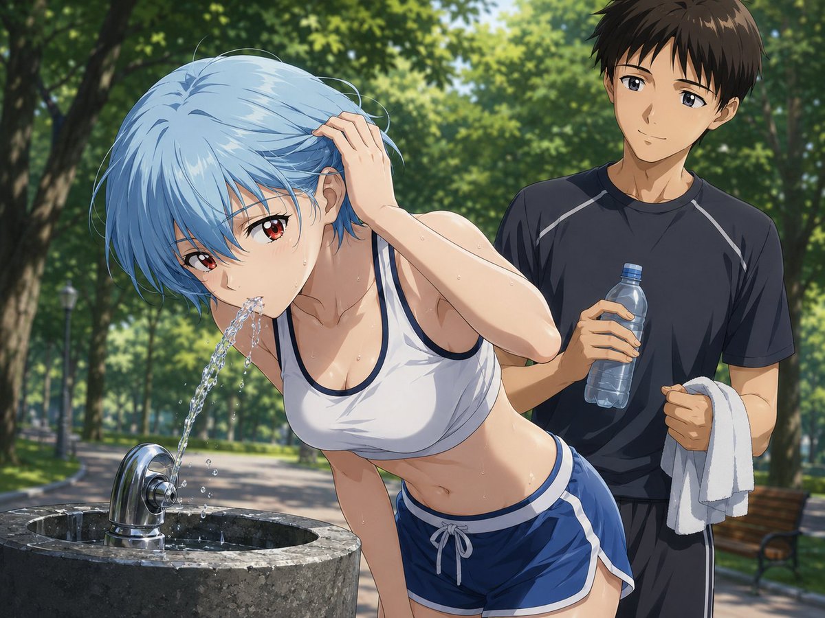 ReiShinActive's tweet photo. Rei was so thirsty she drank straight from the fountain. Then they refilled the bottle and kept running.
#ReiShin #シンレイ #Evangelion #エヴァンゲリオン #ReiAyanami #綾波レイ #ShinjiIkari #碇シンジ #anime https://t.co/GeUDFmrW4d