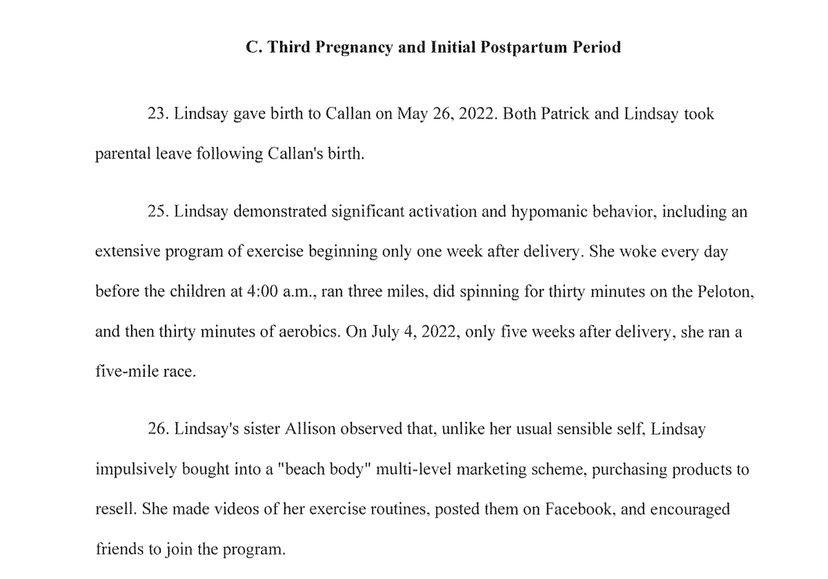 conlin_lauren's tweet photo. I'm doing some 'light' reading through Lindsay Clancy's civil lawsuit, and... wow.

I'll have a detailed breakdown for @lamag tomorrow. If you've been following the criminal trial, I highly recommend reading the complaint if you haven't already. It provides a much deeper look at the events surrounding this tragic case.