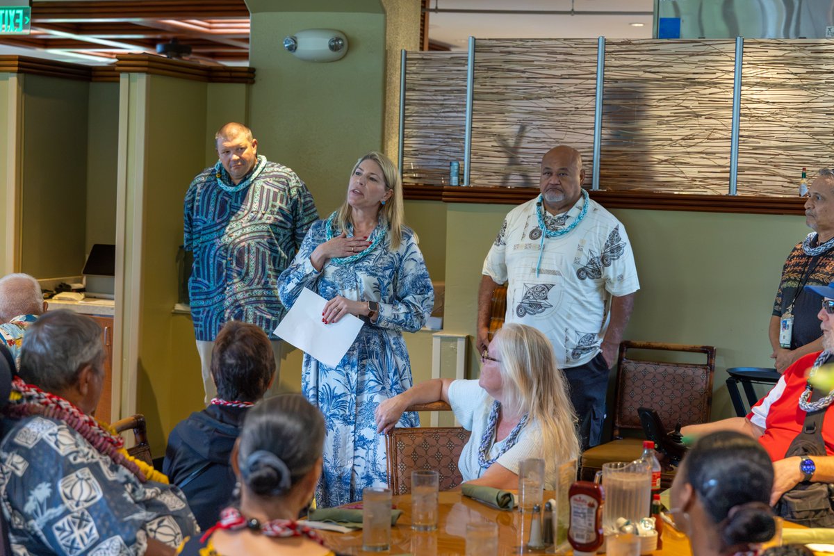 PAOOffice1's tweet photo. Today, we proudly recognized the 33 Veterans who represented VA Pacific Islands at the National Veterans Golden Age Games and the four Veterans who competed in the National Veterans Wheelchair Games.

Their dedication and hard work were on full display, with Veterans earning 50 medals at the Golden Age Games and nine medals at the Wheelchair Games.

Mahalo to each Veteran for representing VA Pacific Islands so well, and to the staff, coaches, volunteers, and supporters who helped make the training, travel, and competition experience possible. Special thanks to Acting Deputy Medical Center Director Dr. Christine Kramer, Associate Director of Operations Devin Woods, Assistant Director Jim Ingebredtsen, and everyone who helped support today’s welcome-home appreciation meal.