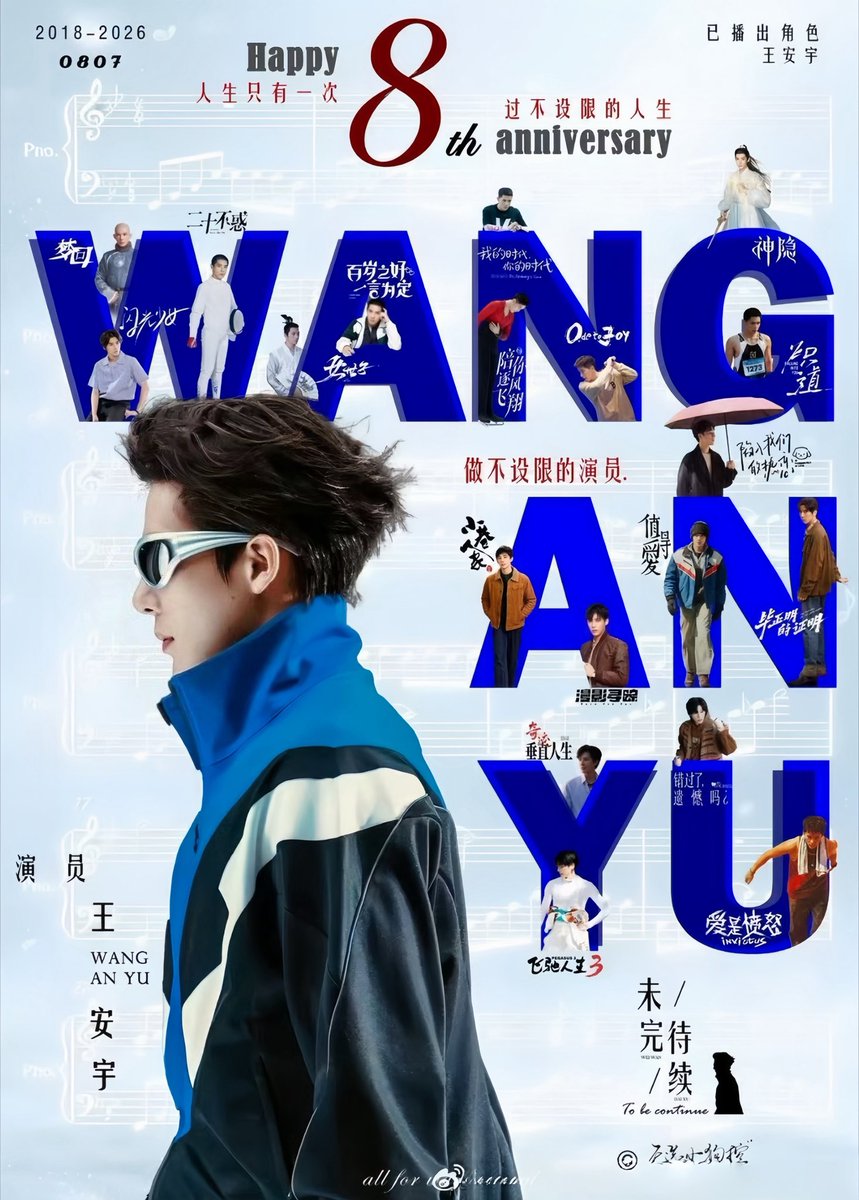 waythfanbase's tweet photo. [07.08.2026] 

Happy 8th debut anniversary, #Wanganyu ! Thank you for walking this path with such grace. I'm so happy to have you as my bias, and I'll keep supporting you and following all your work—now and always.

LOVE ... 💙👾

HAPPY 8TH DEBUT ANNIVERSARY

#8YearsWithAnyu
#AlwaysWithYU
#王安宇
#หวังอันอวี่