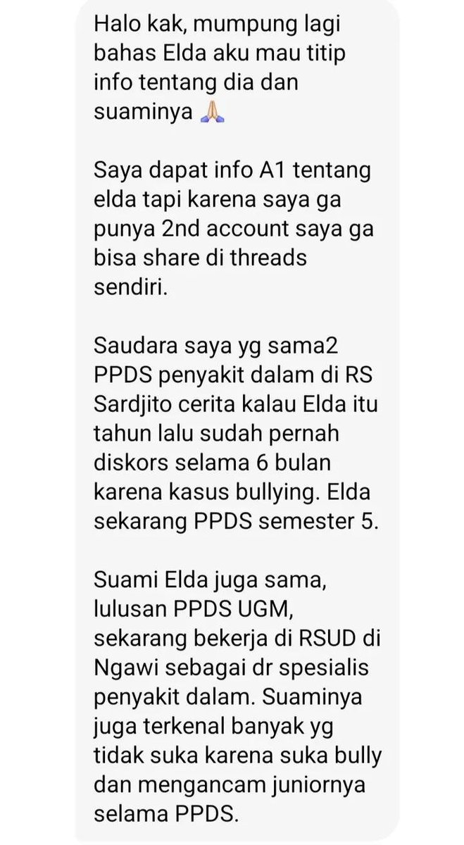 timmymalachi's tweet photo. Hasil diving si Elda ini suami istri ternyata tukang bully. Pernah diskors 6 bulan karena jasus bullying. Suaminya tukang bully di RSUD Ngawi. Ngeri banget. https://t.co/cnP6JcxttG