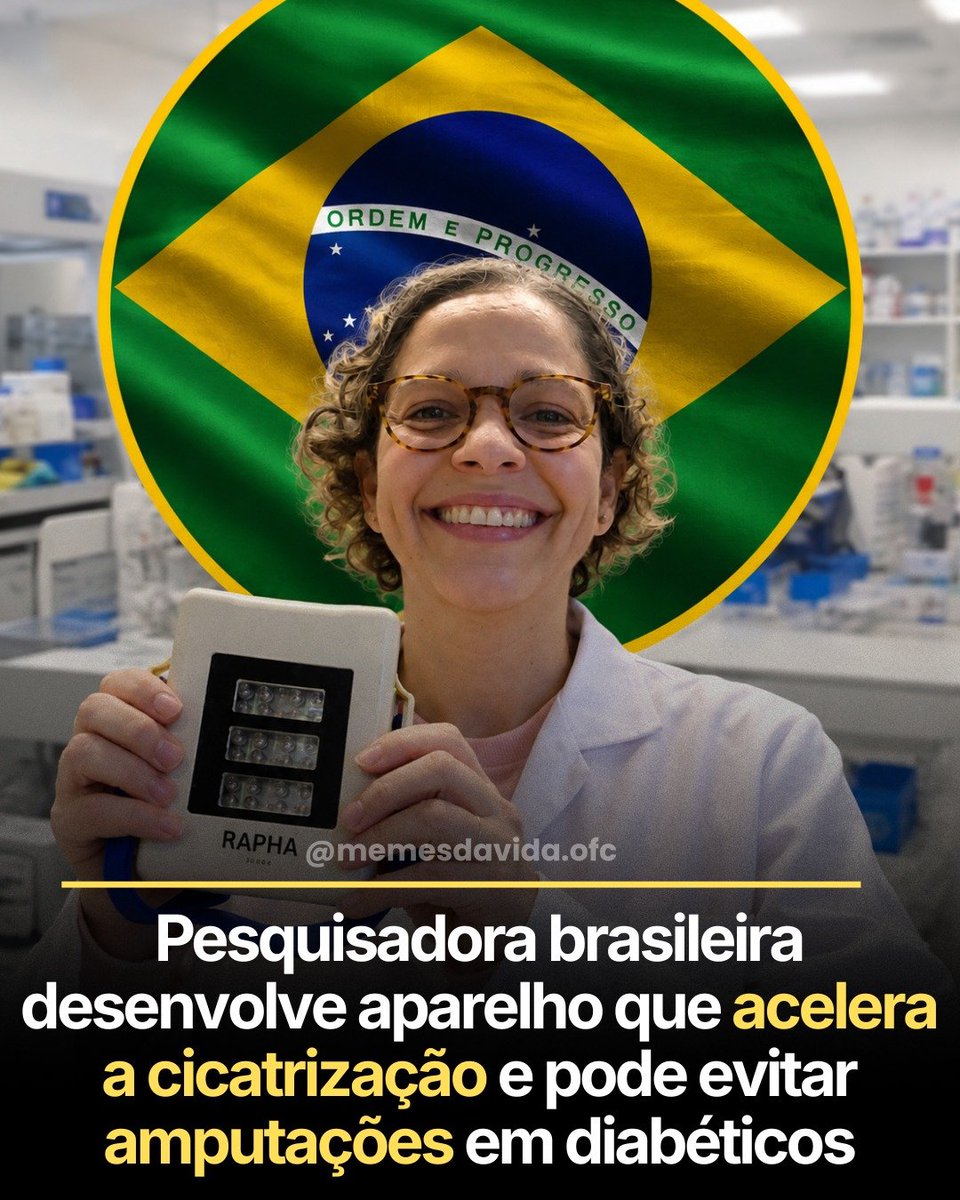 TomRipley22's tweet photo. COMO É BOM UMA NOTÍCIA BOA EM MEIO A TANTA M3RDA!!!
A professora Suélia Rodrigues criou um aparelho para cicatrização de feridas. https://t.co/xmrw8agU4S