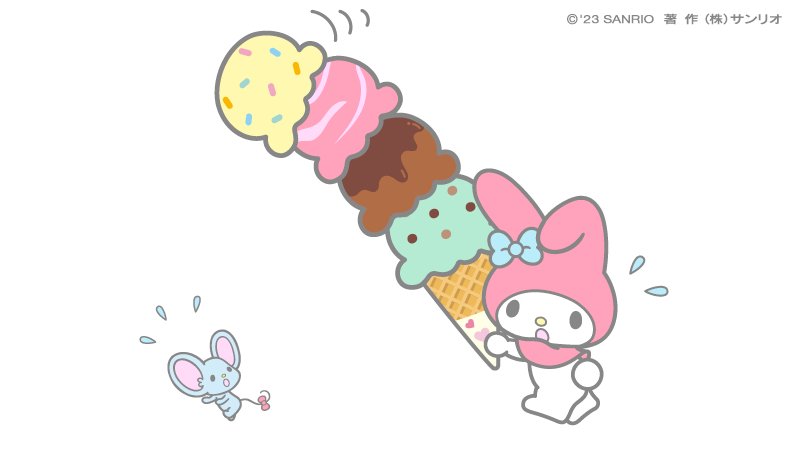 michell98447422's tweet photo. @Melody_Mariland ♡ My Melody, beware of the falling of your ice-cream. ♡ 😆✨🩷🍦💖🌈🩷✨ https://t.co/XXCgaGoZrt