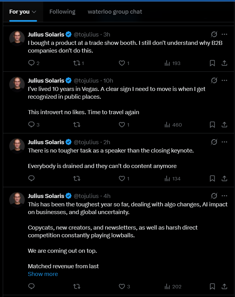 agfinn's tweet photo. Hoping @tojulius approves of the X algo rn https://t.co/iWEzs0jJeh