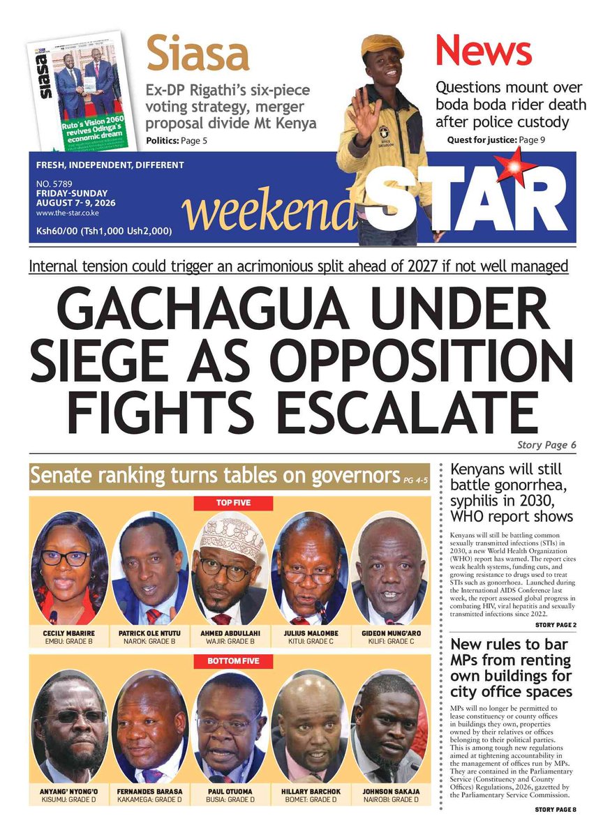 nyanducha's tweet photo. Today's newspaper headlines.
Friday, 7th August 2026
Contact #Victorock #Kenya on 0706357055 or info@victorockkenya.com for #Ubibot soil, temperature & humidity IoT #sensors, #Sophos firewalls, #Cisco #Meraki firewalls & switches.
#ePaper #Gazeti #Mighty #God #Oath #SHA #Raila https://t.co/Y5o3p3NOub