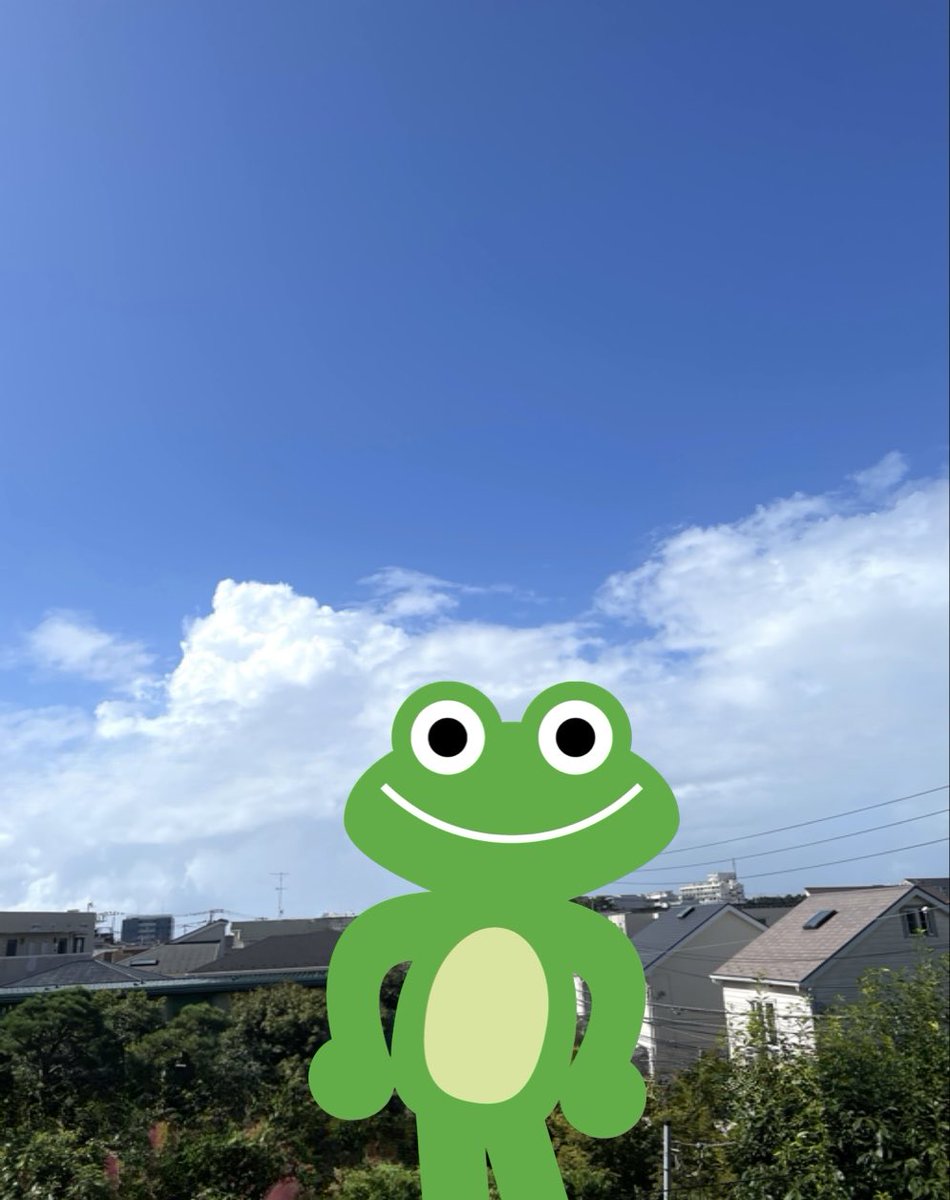 officefrogs's tweet photo. かえるのマークの
オフィス・フロッグスです
晴れた茅ヶ崎からおはようございます

今日は #立秋
この猛暑でも「秋」という文字を見るだけでちょっとだけ気分が軽くなる気がする😂
そういえば昨日、トンボが飛んでおりましたよ

お盆休み前の金曜日、引き続き飛ばします！
今日もよろしくお願いします
#企業公式が朝の挨拶を言い合う 
#企業公式が地元の天気を言い合う
