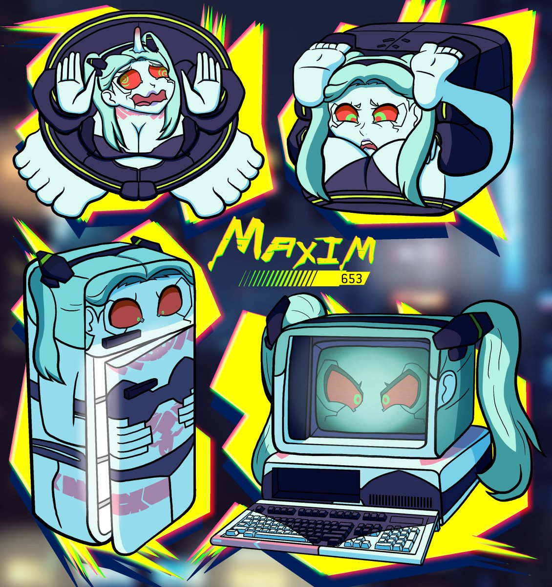 MaxMaxi89476167's tweet photo. In an alternate timeline, after getting flattened by Adam Smasher, Rebecca was boxed up and converted into a range of Household Appliances!
A Patreon reward done for Gen-Awesome
Support me on Patreon: https://t.co/sua350Q2NE https://t.co/ScMp25qFWA