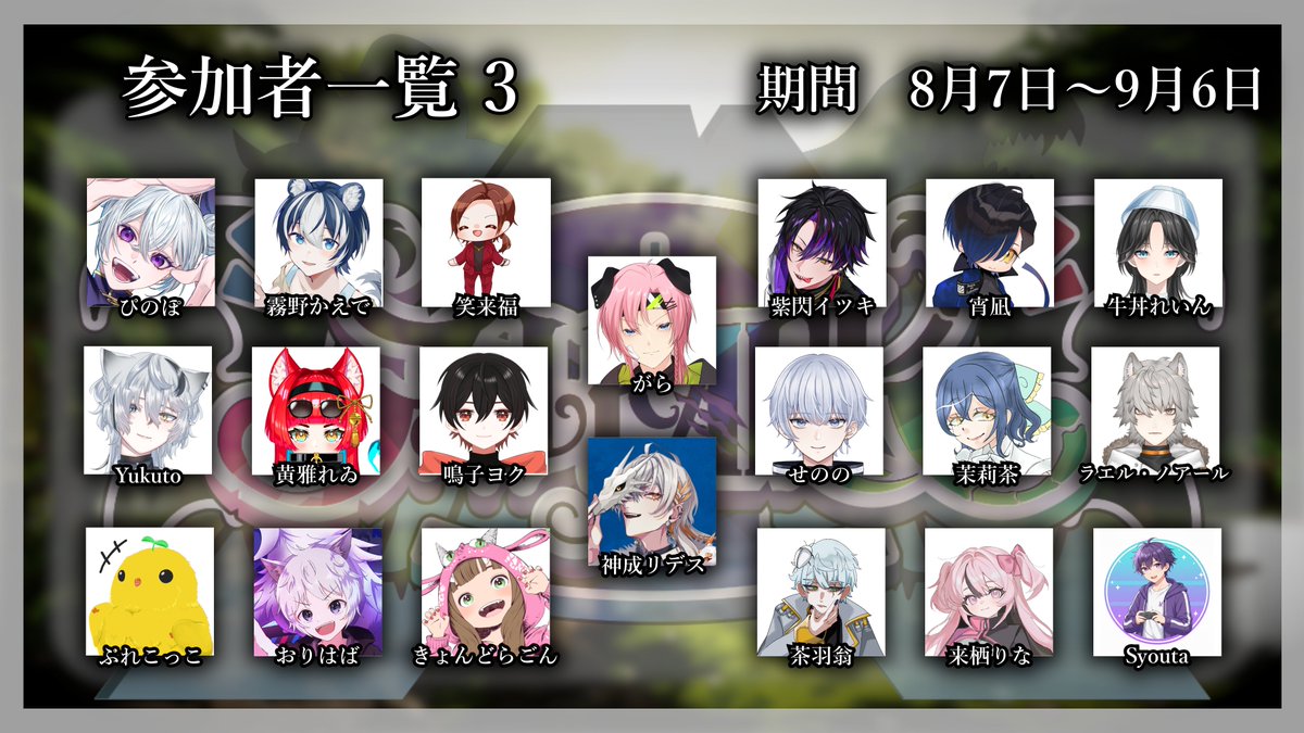 AltoOperation6's tweet photo. 改めまして…

本日夜から開始いたしますので

おさらいです。

こちらの方々が参加してくださります😉

ぜひご覧ください😧 https://t.co/CBFWCjvuhd