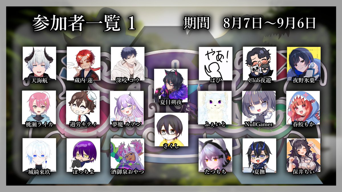 AltoOperation6's tweet photo. 改めまして…

本日夜から開始いたしますので

おさらいです。

こちらの方々が参加してくださります😉

ぜひご覧ください😧 https://t.co/CBFWCjvuhd