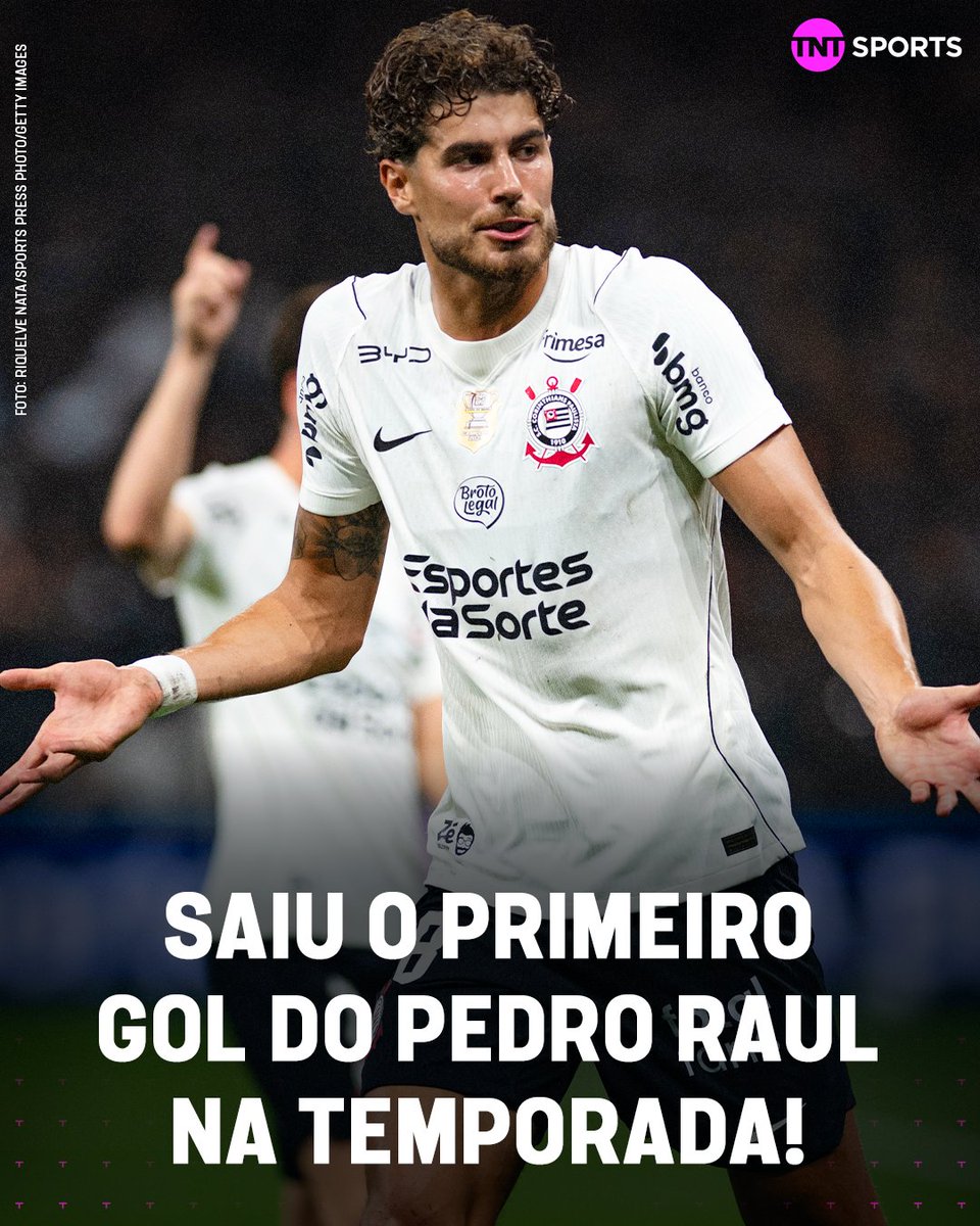 TNTSportsBR's tweet photo. O GOL NA HORA CERTA? 🦅⚽ Contra o Inter, Pedro Raul fez o primeiro gol com a camisa do Corinthians em 2026! 

#FBR #CopaDoBrasil https://t.co/hQ0x9yUZlS