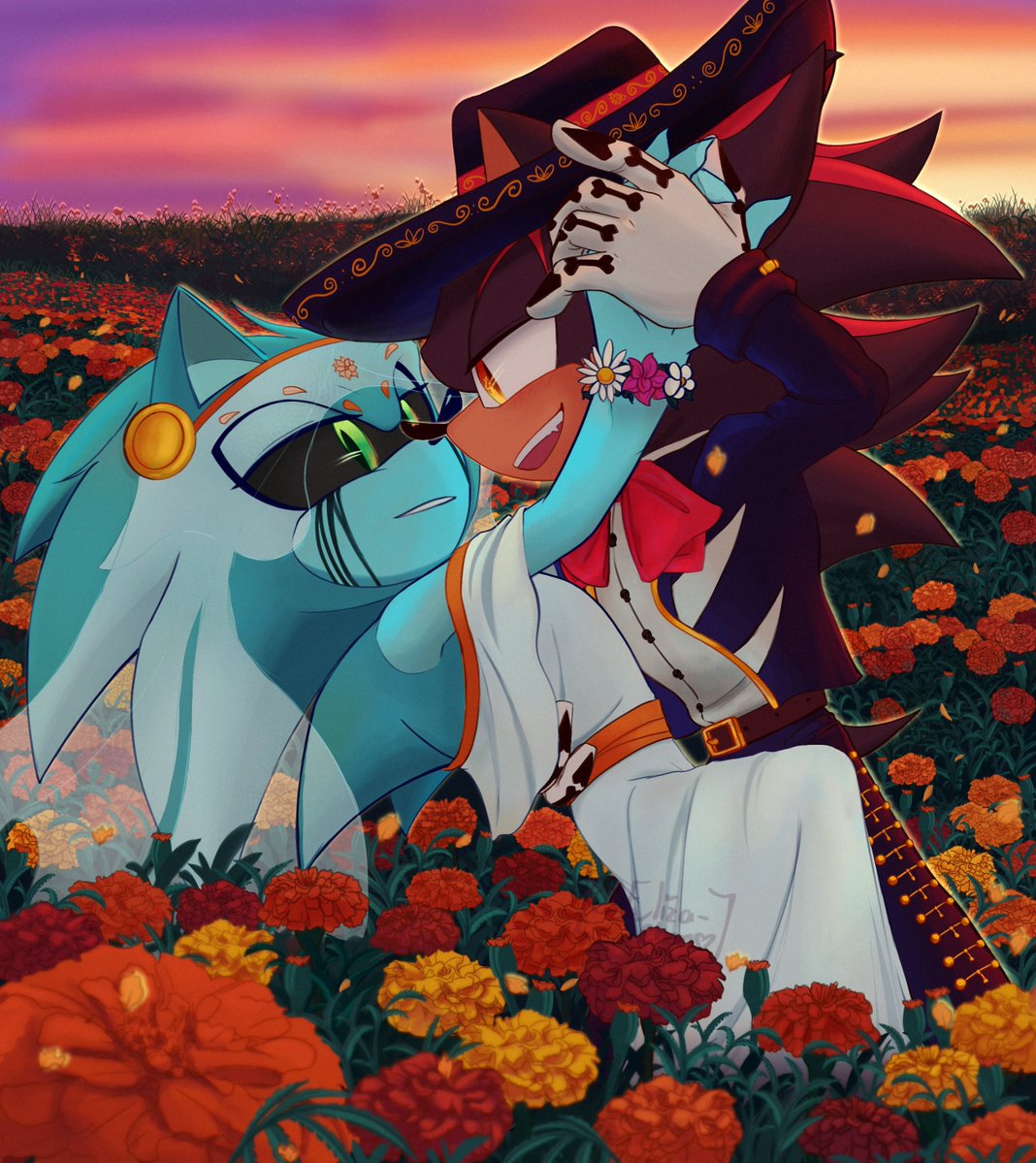 Eliza_chan2912's tweet photo. 🏵DTIYS: Cempasúchil Field 🏵🖤❤️💙

To celebrate reaching 10K wonderful followers on my TikTok account, I’ve created a commemorative drawing that also serves as the illustration for this DTIYS. 

#DTIYS #sonadow #Sonicthehedgehog #Shadowthehedgehog #myart https://t.co/sblLUPAMJb