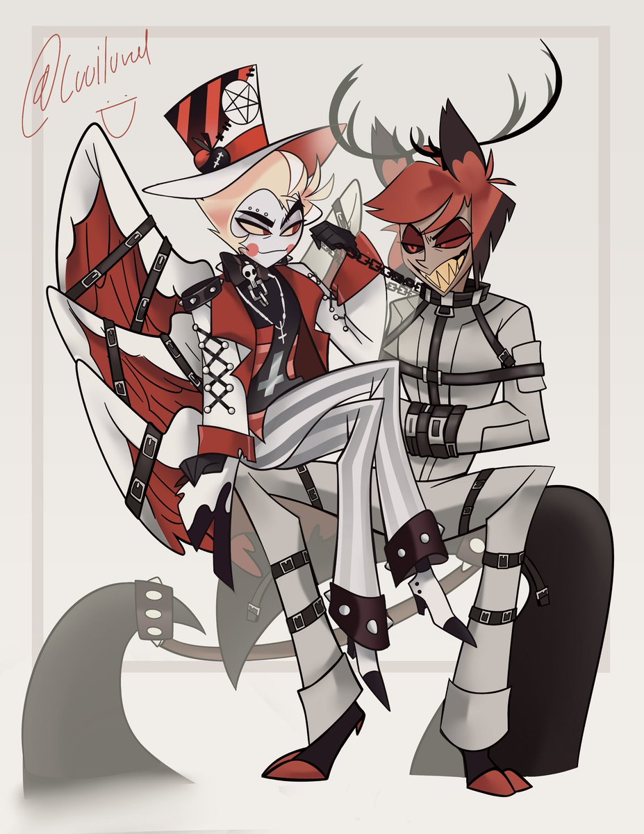 luciluval's tweet photo. Crazy Emo dads🙌🖤

#radioapple #HazbinHotel #HazbinHotelFanart https://t.co/f6wNRx1w1z