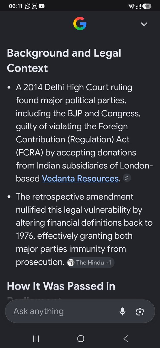 Chak1807's tweet photo. @RDXThinksThat If they are #AntiNational, why & how was the bill exempting #politicalparties from #scrutiny on #foreignfunds passed unanimously in #Parliament within days of #SupremeCourt judgment? https://t.co/Ar8eyemfGd